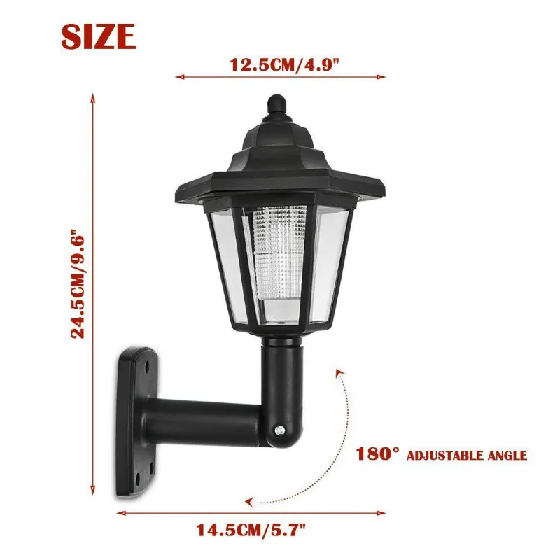 Новое поступление светодиодный светильник на солнечной батарее настенные фонари настенный светильник уличный садовый забор дверь
