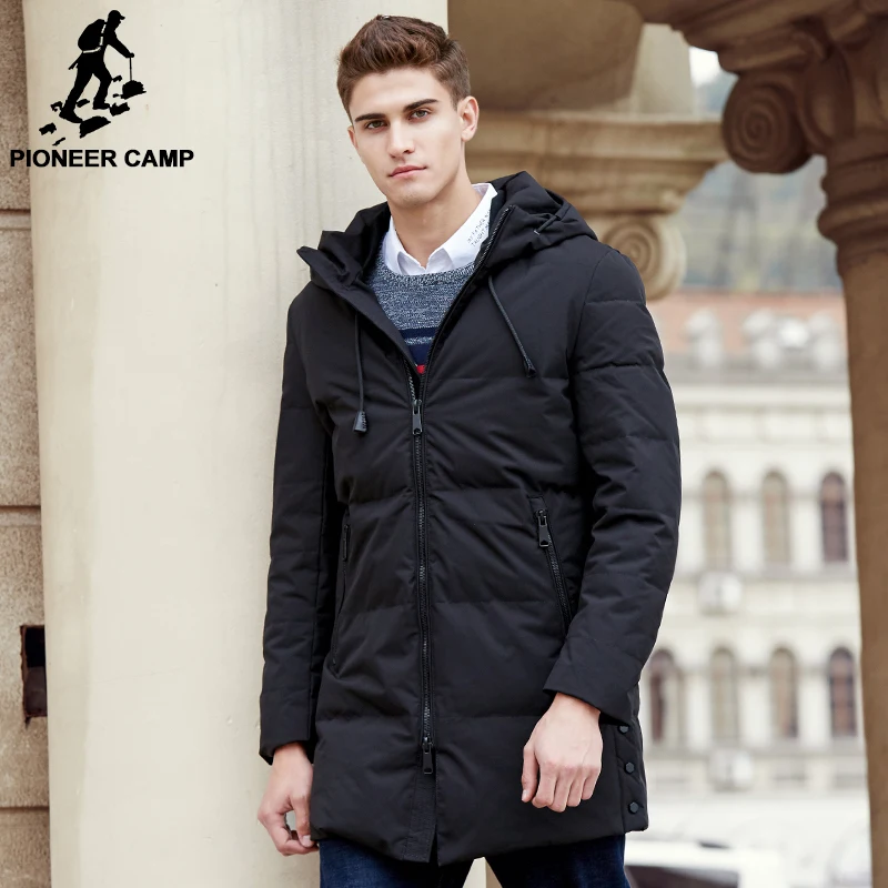 Pioneer Camp New arrival long winter duck down jacket men top quality