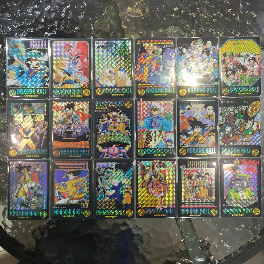 

new 42pcs/hot Animation Dragon Ball Super Action Figures Golden Flash Cards card Collection Card Kid Gift Toy