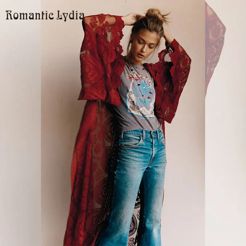 Ceny 2019 lato nowy moda Hollow Out czerwona koronkowa sukienka kobiety w stylu Vintage kobiet długie Sexy plaża elegancka sukienek Vestidos