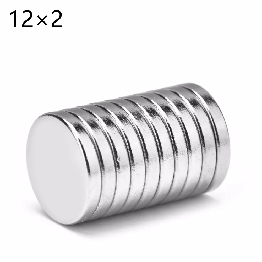

200pcs 12mm x 2mm 12X2 Super Strong Round Disc 12*2mm Rare Earth Neodymium magnet 12*2 NEW Art Craft Connection free shipping