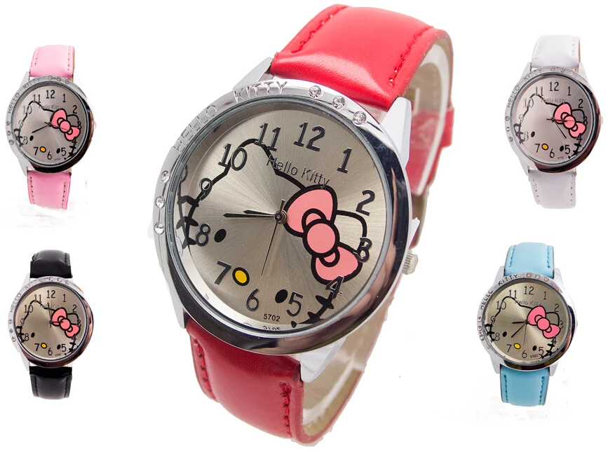 2017 Wholesale New leather wrist font b watch b font kids women children girl cartoon fashion