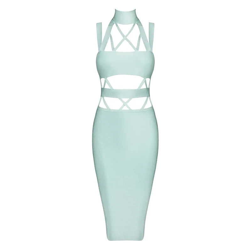 aqua blue bodycon dress