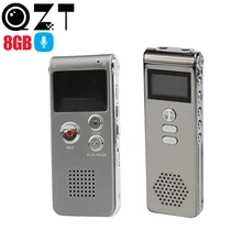 8 ГБ Цифровой диктофон Регистраторы USB Перезаряжаемые Диктофон Телефон аудио MP3 плеер светодиодный Дисплей голосовой активации звука Регистраторы