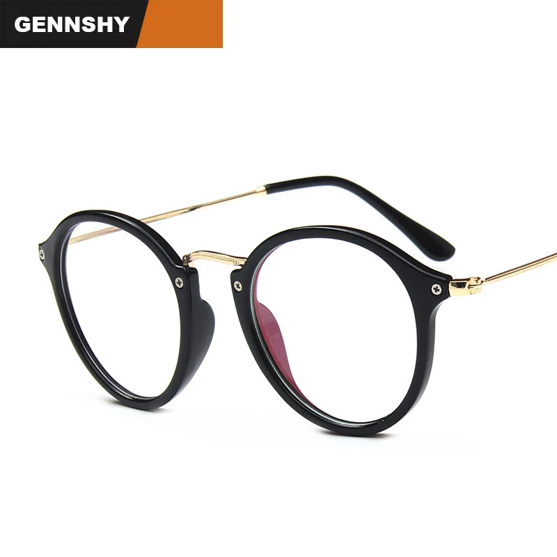 Fashion Cool Optical Frame Unisex Korea Vintage Round Eyeglasses Women