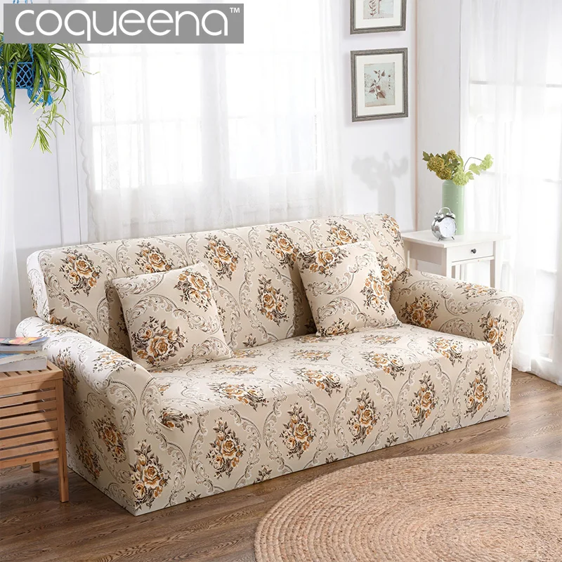 Coqueena™ роскошный чехол на диван универсальный натяжной 100% полиэстер|stretch covers for