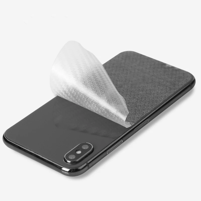 Наклейки на заднюю панель из углеродного волокна для Apple iPhone 6 6S 7 8 X Plus наклейки