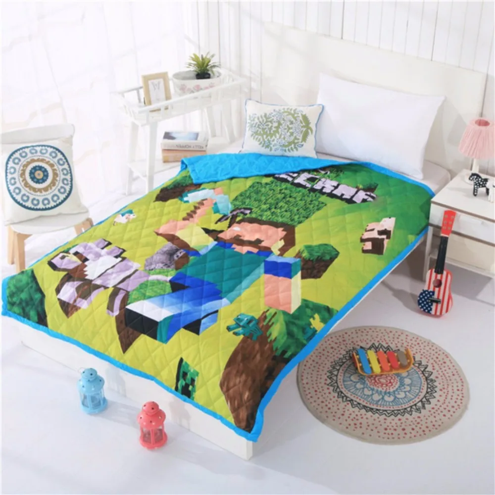 summer quilt air condition blanket jacquard comforter bed cover minecraft kids cartoon bedding thow blanket size 150x200cm throw aliexpress summer quilt air condition blanket jacquard comforter bed cover minecraft kids cartoon bedding thow blanket size 150x200cm throw aliexpress