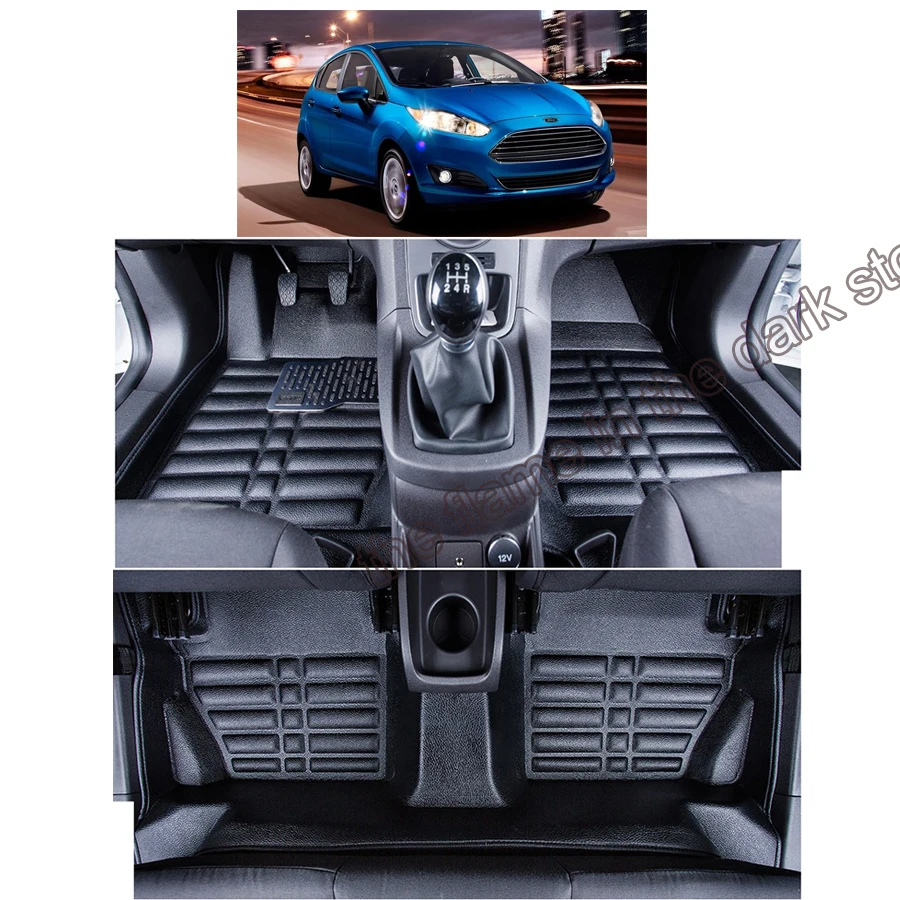 

fast shipping fiber leather car floor mat for ford fiesta 2008 2009 2010 2011 2012 2013 2014 2015 2016 2017