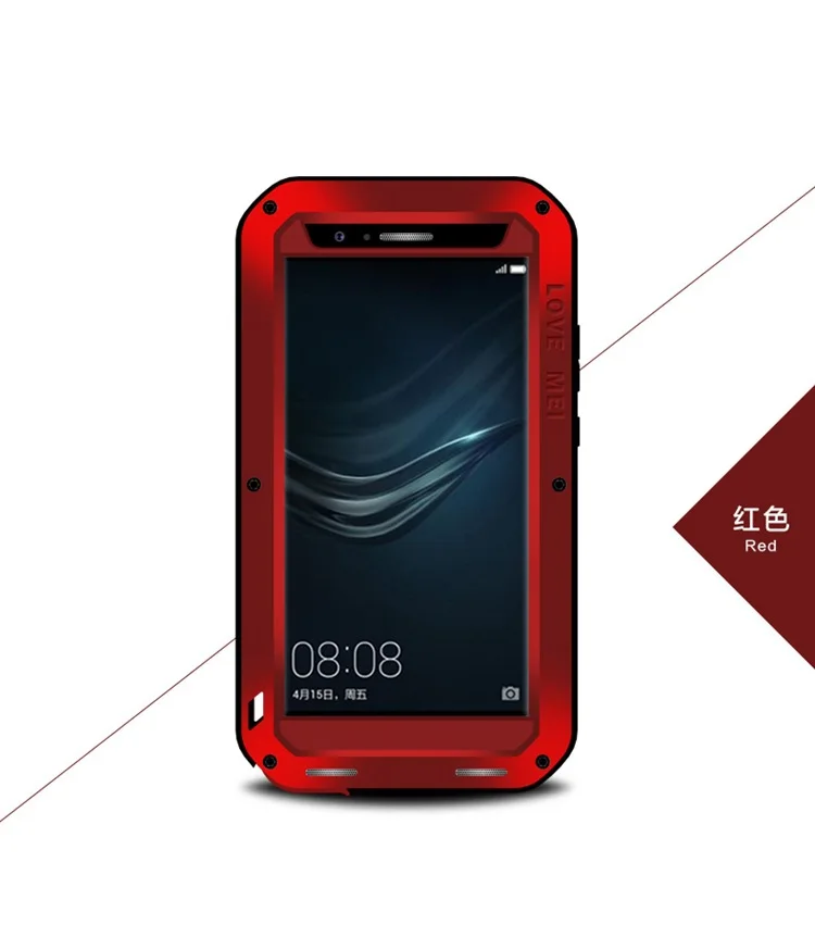 original Love Mei Waterproof case for huawei p9 p9 plus Metal Aluminum cover phone cases for