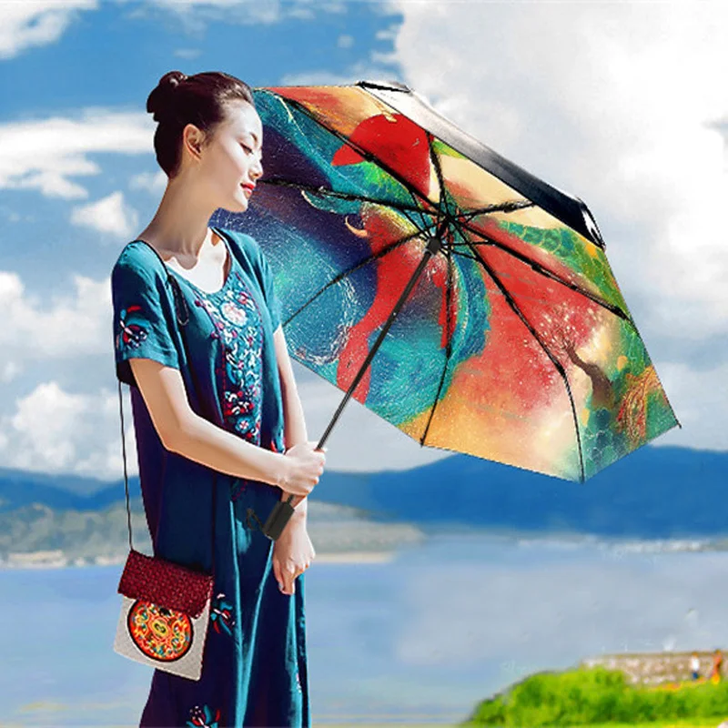 Super Fish Pattern Umbrella Female Brand Parapluies Non Automatic Clear
