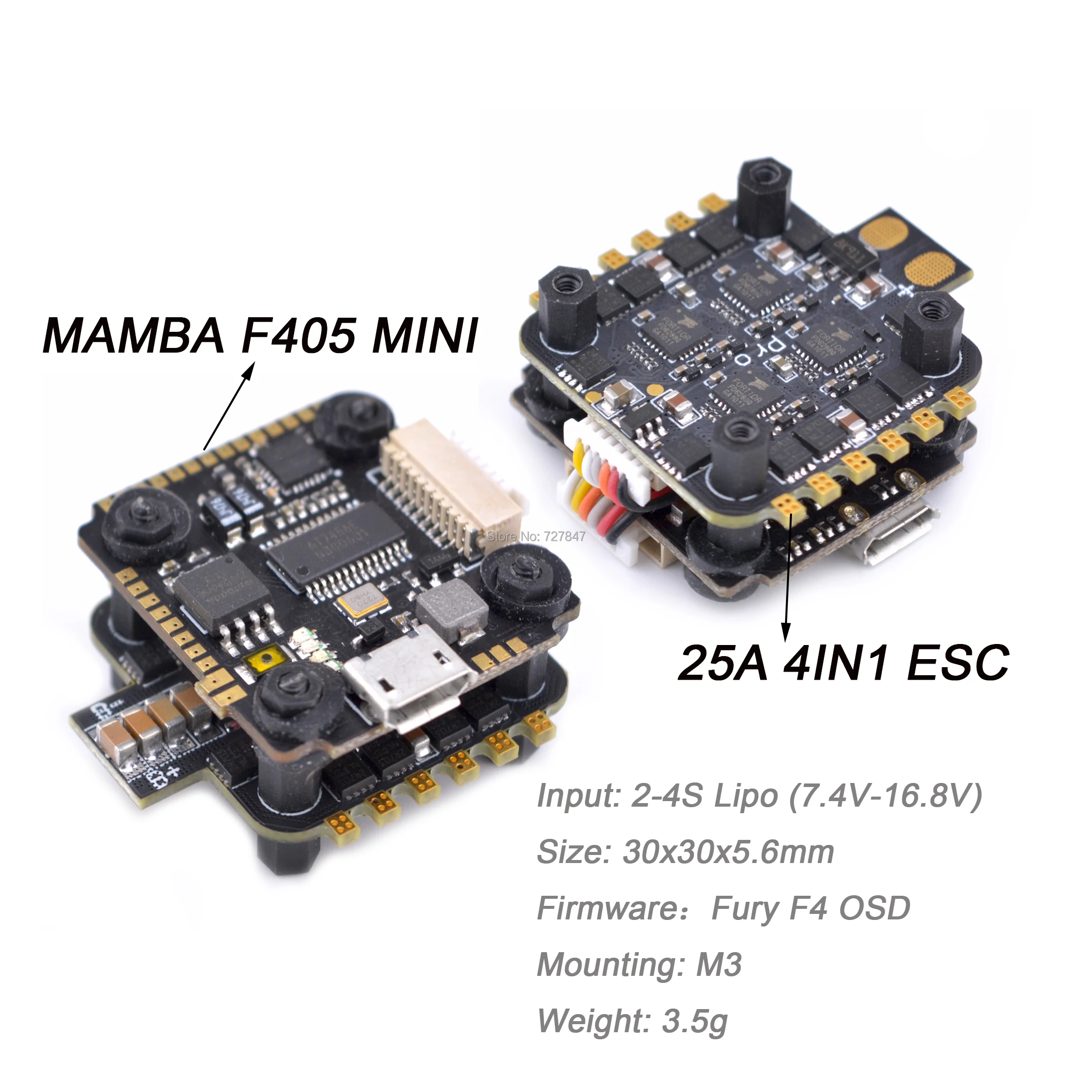 Diatone MAMBA F405 MINI F4 Контроллер полета интегрированный OSD 5 В/1A BEC и 4 в 1 25A ESC 2-4S для DIY FPV гоночный Дрон Квадрокоптер