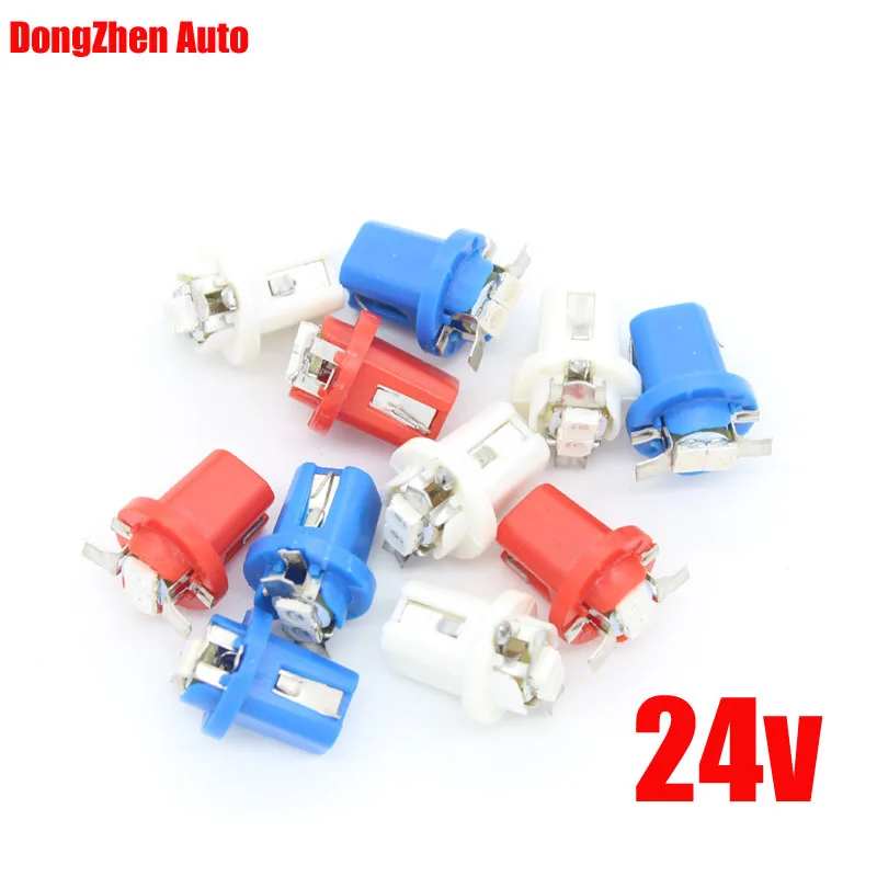 

Dongzhen LED Car 24v Auto Truck T5 B8.5D 2 SMD 3528 Led Bulb Console Light Bulb Instrument Lamp Speed Table Car Styling 10pcs