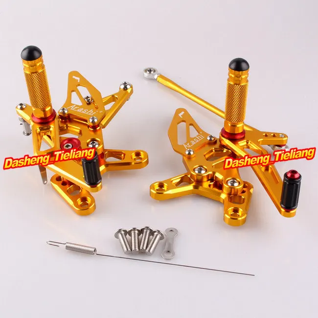 CNC Rearset задний Набор подножки для Kawasaki Ninja ZX6R 2007 2008 алюминиевая Регулировка