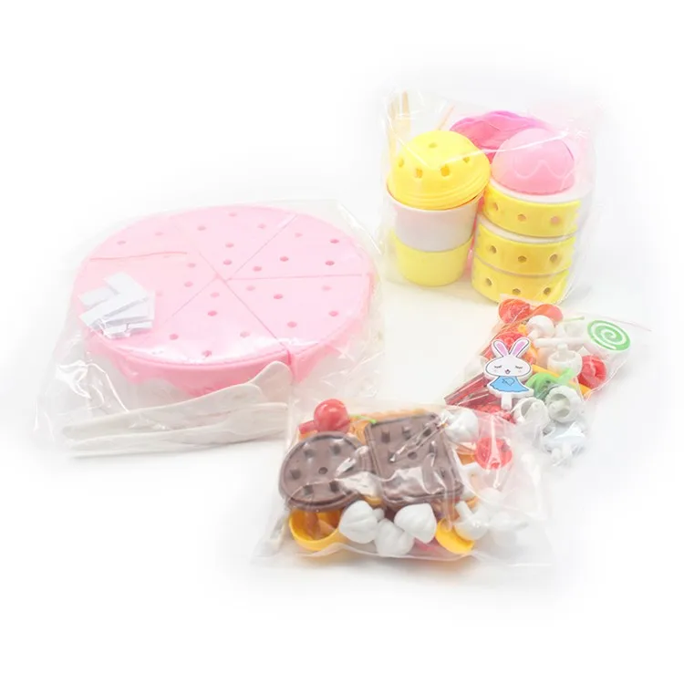 DIY Fruitcake 87 шт./компл. набор посуды фруктовое пирожное на день рождения Дети ролевые игры игрушки кухонный набор Детская игрушка обучающая сборка