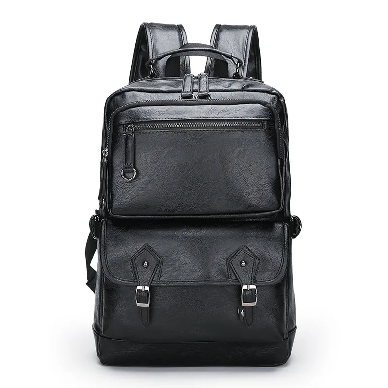 

Brand Leather Mens Business Laptop Backpack Casual Daypacks for College High Capacity Trendy School Backpack Men Travel Bag