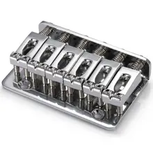 New Metal 65mm 6 String Chrome Fixed Hardtail Bridge Tail piece For Electric Guitar Replacement Fixed Guitar Bridge Accessories New Metal 65mm 6 String Chrome Fixed Hardtail Bridge Tail piece For Electric Guitar Replacement Fixed Guitar Bridge Accessories
