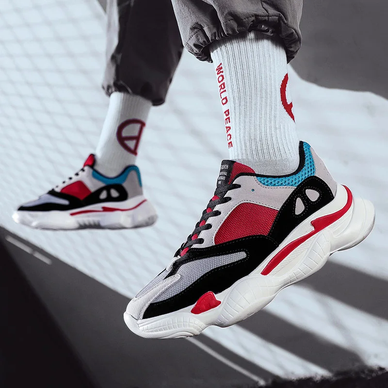 

Men's spring sports shoes brand superstar casual adult men's tennis mesh breathable non-slip large size 44
