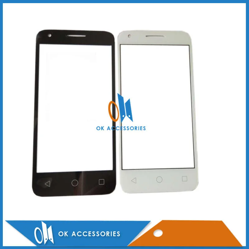 

Black White For Alcatel One Touch OT 5019 5019A 5019X 5019D OT5019 OT5019D Front Outer Glass Lens Repair 1PC/Lot