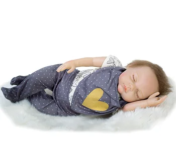 

NPK Soft Silicone Vinyl Dolls 52cm Doll Reborn Baby Girl Handmade Cotton Body Lifelike Bebe juguetes Babies Toys boneca