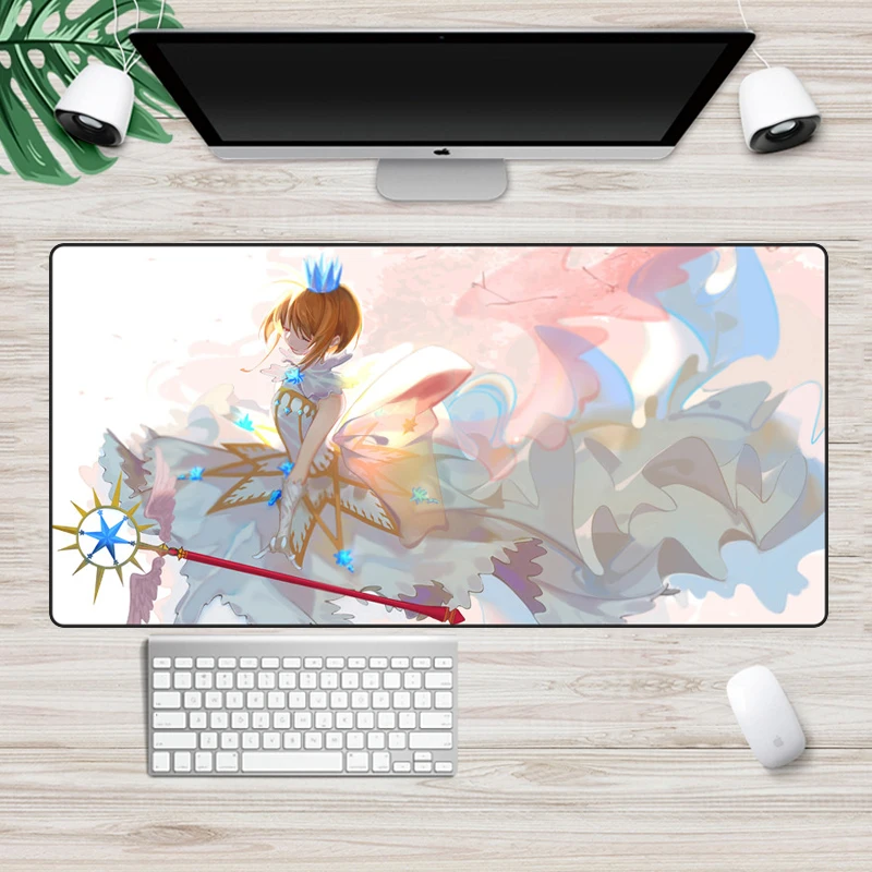

SIANCS Anime Mousepad 60x30cm Cardcaptor Sakura Large Gaming Mouse Pad Speed Gamer Locking Edge Laptop Notebook Desk mat
