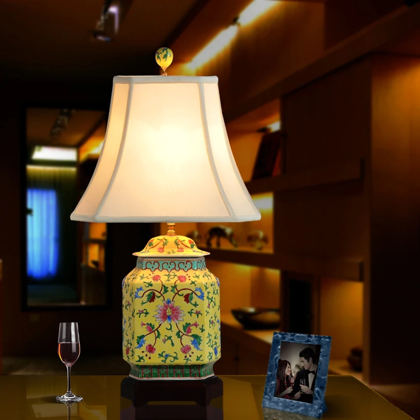 us 378 0 sanat cin porselen seramik masa lambasi yatak odasi oturma odasi dugun masa lambasi jingdezhen abajur sapkasi icin masa lambalari table