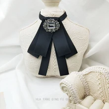 Женские галстуки-бабочки красивые однотонные бабочки черные галстуки из полиэстера классические шеи рубашка с завязками аксессуары