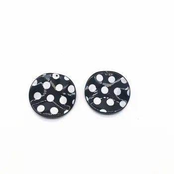 

New arrival! 35mm 50pcs/lot acetic acid twist coin-shape charms for earrings accessories/Earring parts Jewelry Findings making