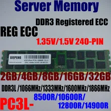 Память сервера DDR3 16 Гб 1866 МГц PC3-14900R 32 Гб DDR3L 1600 PC3 12800R 8G 1333 МГц 10600R 8500R 1066 МГц Registered ECC Оперативная память