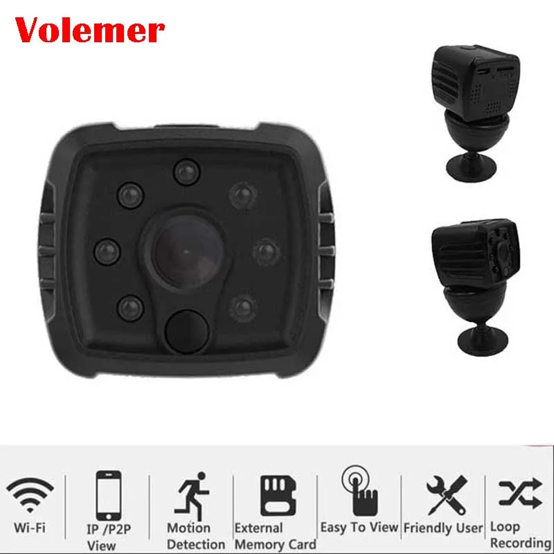 

Volemer H7 Mini Full HD Camera Wifi 1080P Night Vision Action Camera Remote Monitor Micro Camera Voice Recorder Support TF Card