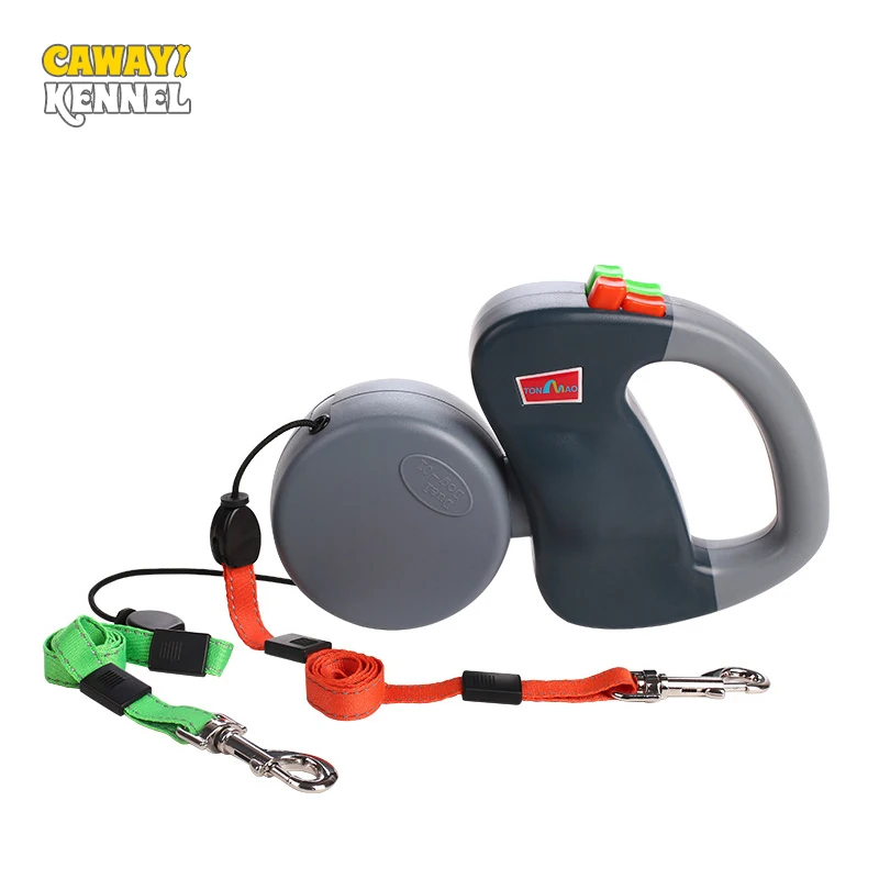 CAWAYI KENNEL 3M Double Rope Automatic Retractable Traction Rope