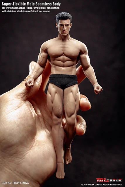  Phicen 1/6 Scale Super Flexible Male Muscular Seamless Body  PL2016-M34 : Toys & Games