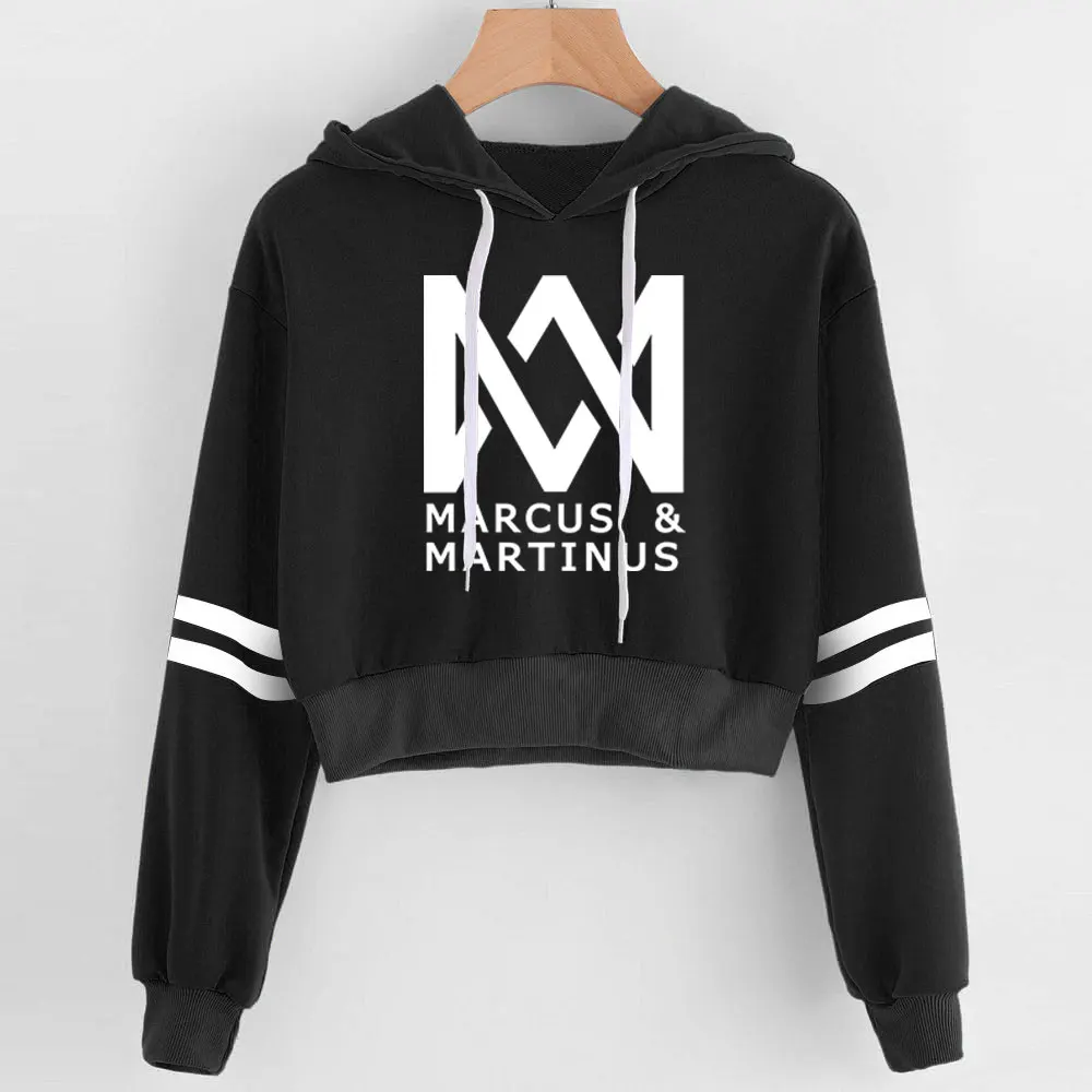 Marcus and Martinus Navel Hoodies Hip Hop New Casual Fashion women Hoodies Outwear High Street Marcus& Martinus Sexy Sweatshirt