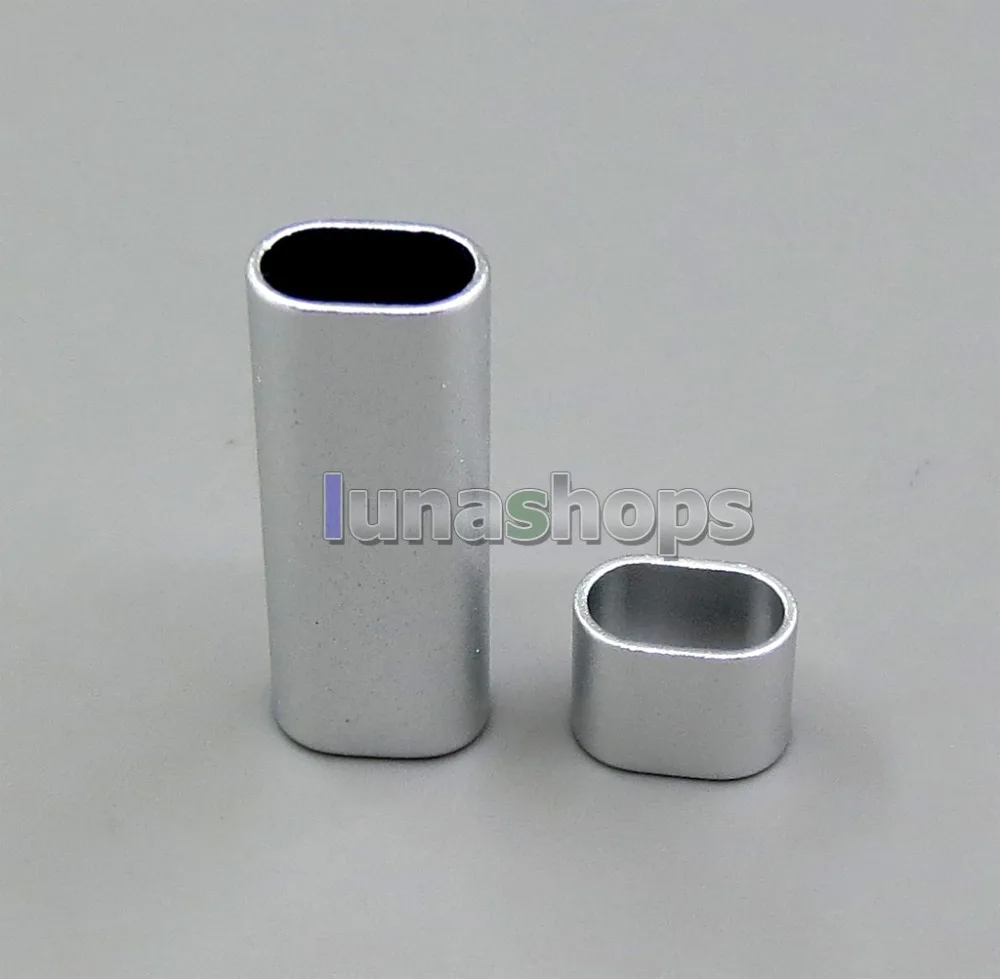 LN006155 Full Metal Headphone Audio Y Splitter Adapter For Pure Silver Flat DIY Custom Cable Dia 6 8mm 4mm