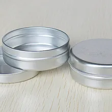 20 штук 60 г круглый алюминиевый контейнер косметический волос крем для хранения упаковки бальзам, ремесла металлическая упаковка