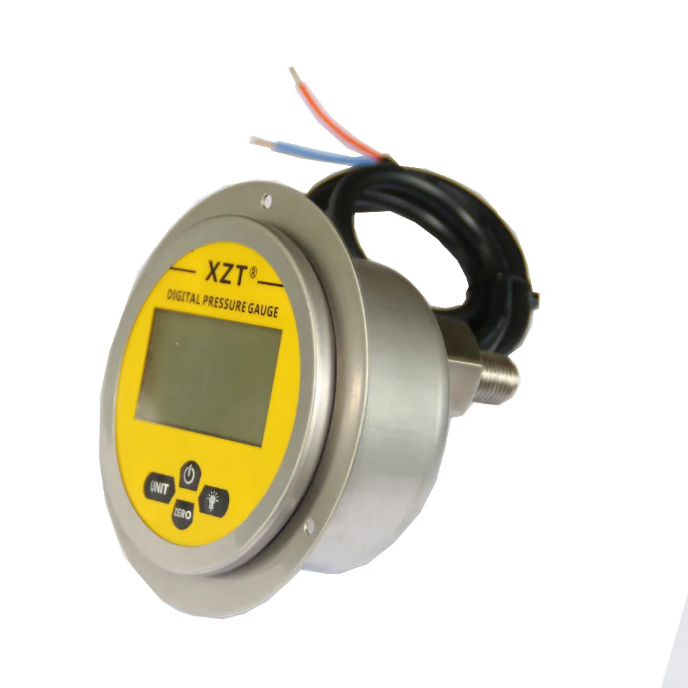 XZT Digital Hydraulic Pressure Gauge 3.15" 10000PSI 24VDC NPT1/4 Back
