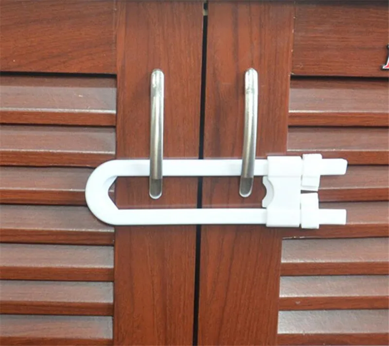 U Shape Cabinet Locks Children Protection Cupboard Security Door Lock Safe Doorways Gates Baby Safety Lock Kids Child Saf