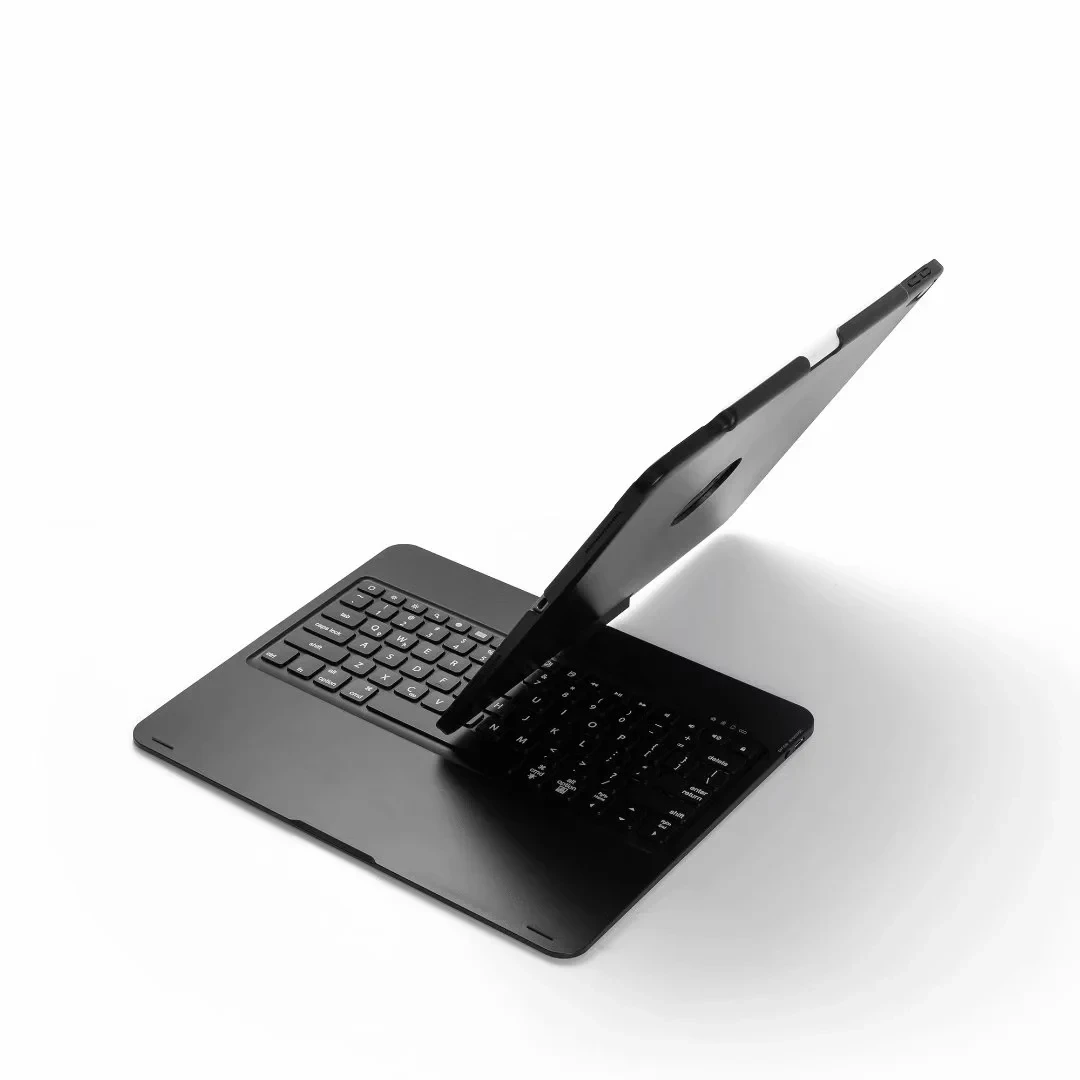 FULAIKATE для Apple iPad Pro 12,9 поворот Bluetooth Беспроводной клавиатура складной чехол Алюминий раскладушка с подставка для ручки в виде ракушки