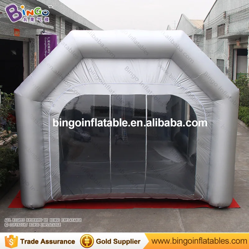  Silver Inflatable spray paint booth 9*5.2*4.1M inflatable paint booth tent for car inflatable paint