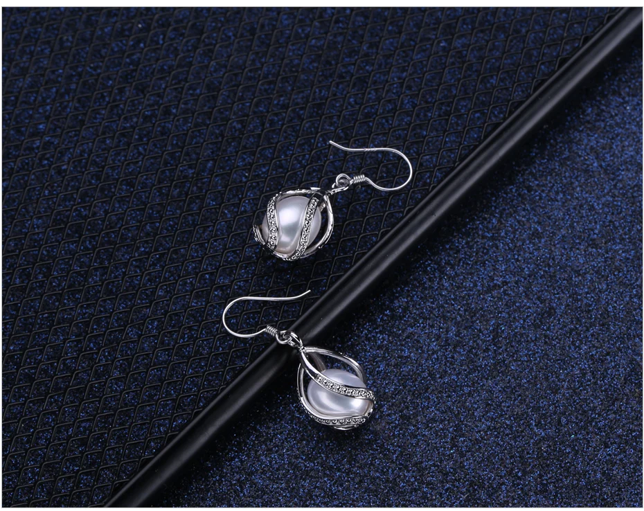 HTB1MxaZPFXXXXcLXFXXq6xXFXXXg - FENASY 925 Sterling Silve Freshwater Pearl Drop Dangle Earrings For Women Boho Statement Cage Long Earings Fashion Pearl Jewelry