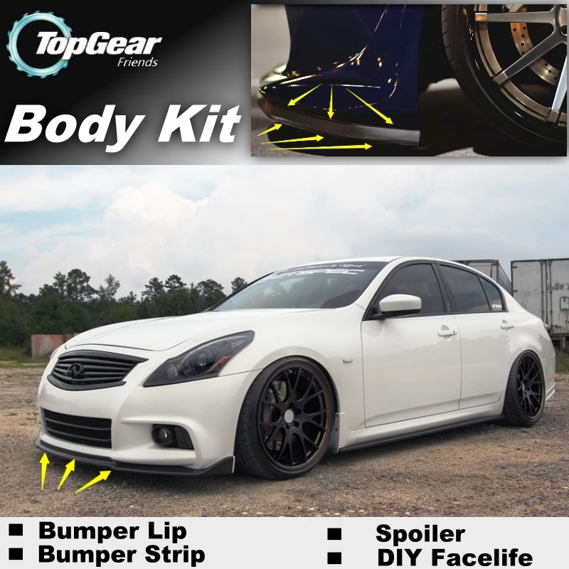 

For Infiniti M M30d M25 M35h M45 M37 M56 Q70 Bumper Lip / Front Spoiler Deflector For Car Tuning View / Body Kit / Strip Skirt