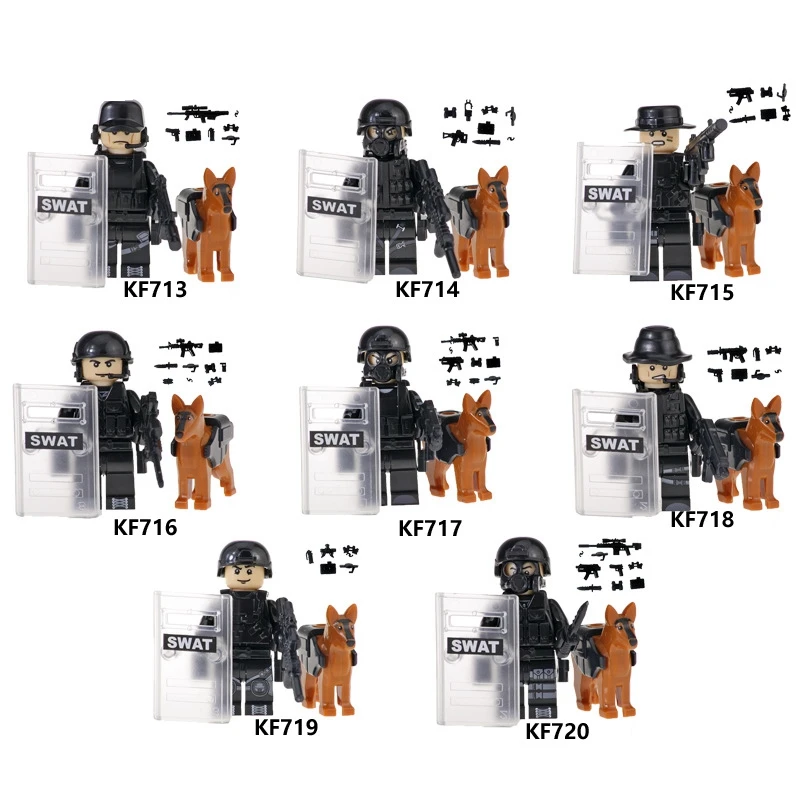 

Legoing Military Special Forces Soldiers Figures Weapon Building Blocks Compatible Legoings Bricks Army WW2 DIY Toy for Children