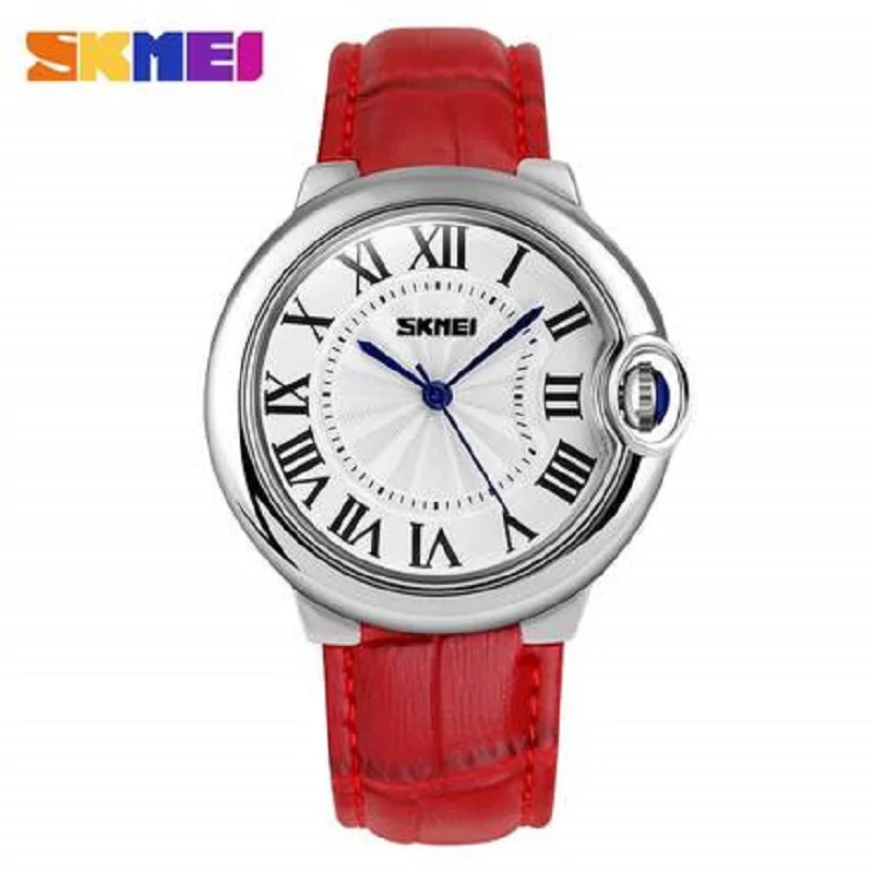 SKMEI marque de mode femmes montre de luxe de haute qualité en cuir Quartz montre-bracelet dames montre-bracelet relojes mujer montre femme