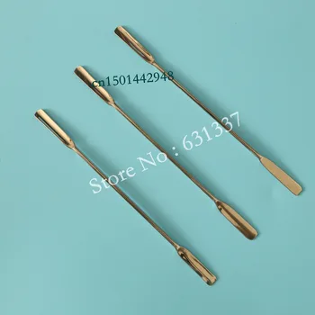 

lab stainless steel flat grooved spatula length 235mm