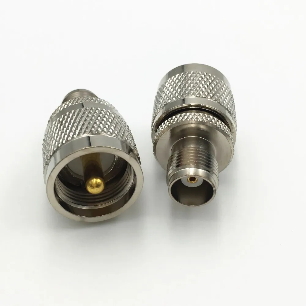100 шт. латунь PL259 UHF штекер PL 259 разъем к TNC Гнездовой RF коаксиальный Прямой адаптер