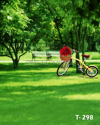 2016 new 200CM*150CM Photo Park, green grass, bicycle,landscape photography  studio background studio photography T 298|photography guitars|photography  designphotography motorcycle - AliExpress