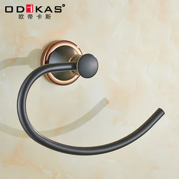 

Towel Ring Black Bronze Towel Holder For Bathroom Accessories Wall Mounted Solid Brass Bath Towel Bar Towel Rack