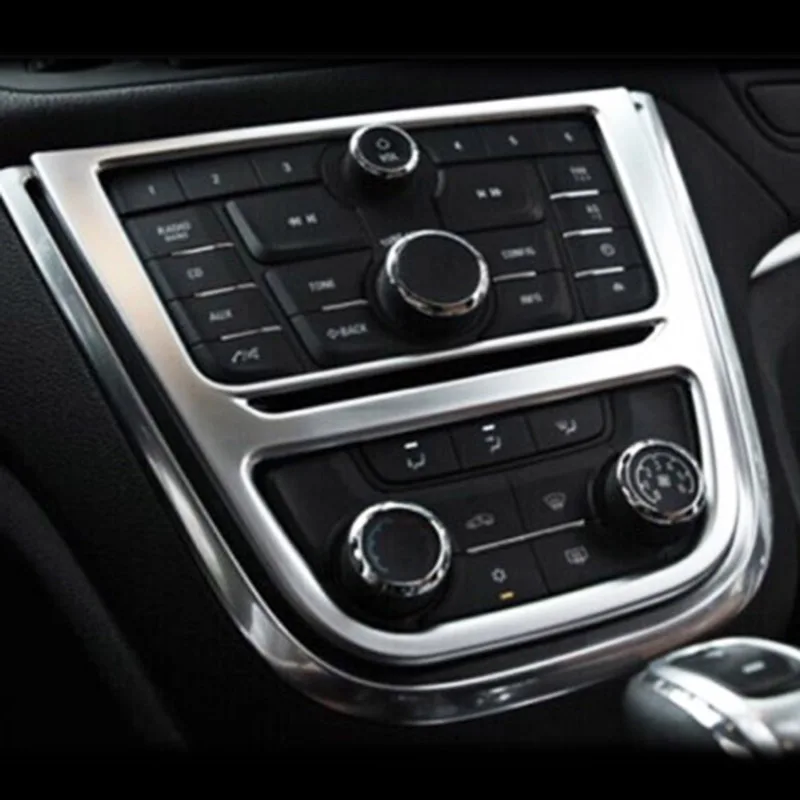 Для Buick Encore Opel/Vauxhall Mokka 2012 2013 хромированная центральная консоль кнопка переключения переменного тока панель Крышка отделка украшения