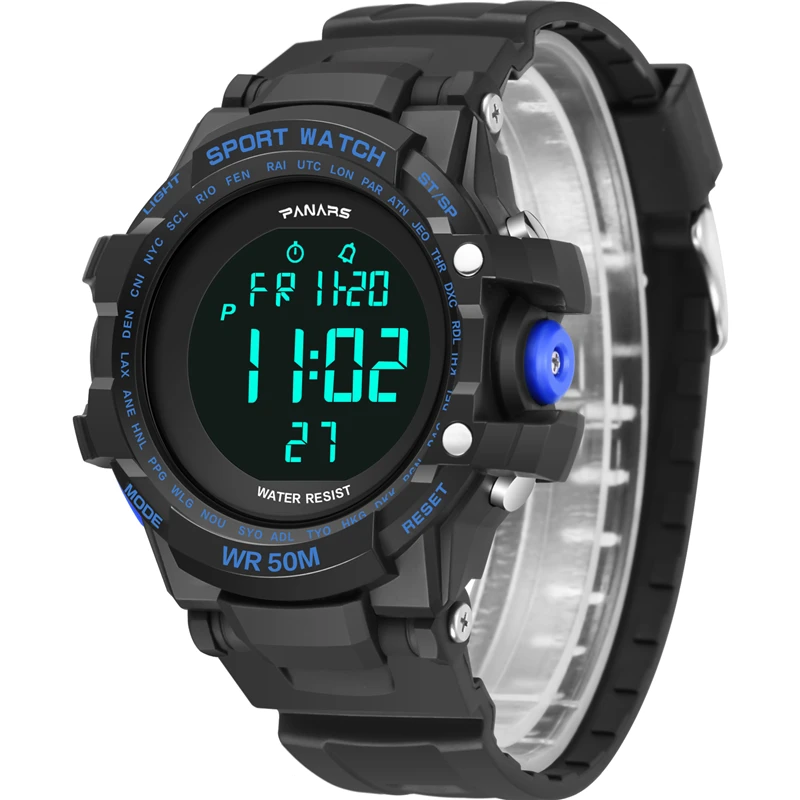 

New Watch Clock Men Countdown Timer Outdoor Fitness Sport Watch LED Digital Watches Men G Style Running Chronograph Wristwatch