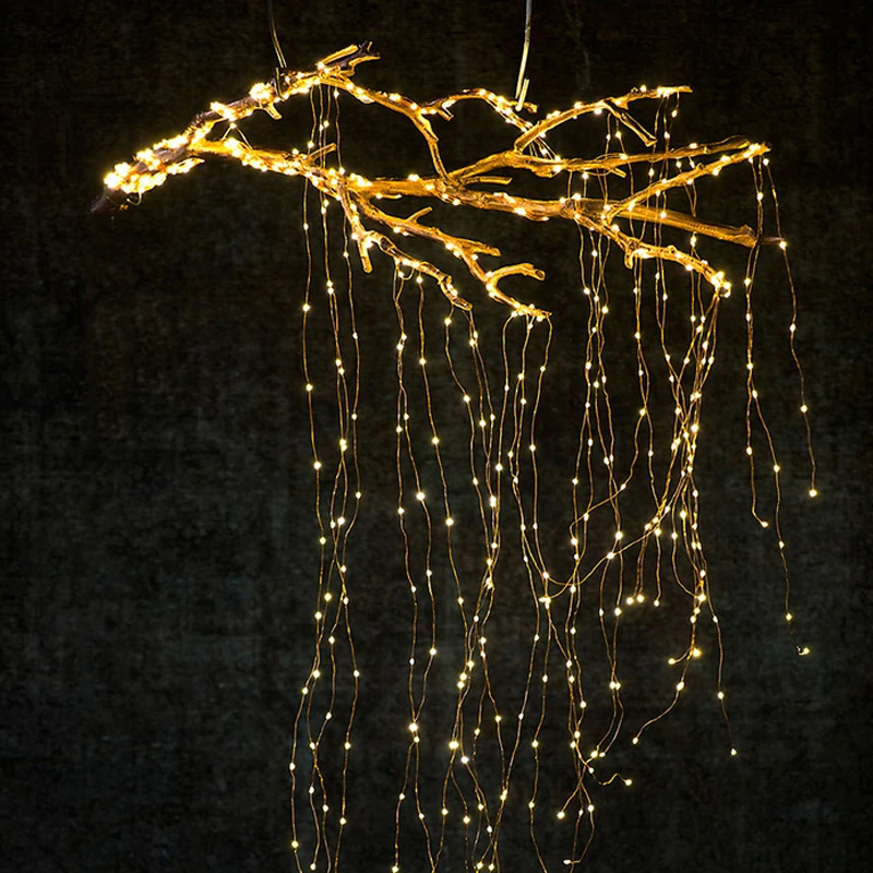 CHICLITS 280 светодиодов 14 ветвей Звездный медный провод лоза светильник для DIY Свадебная вечеринка Рождественская елка Сад Двор украшения